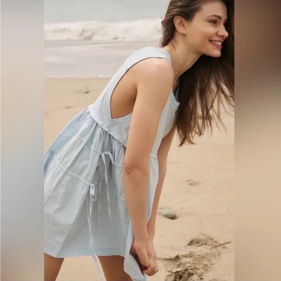 By Anthropologie Sleeveless Asymmetrical Mini Dress Size XL - Picture 9 of 9